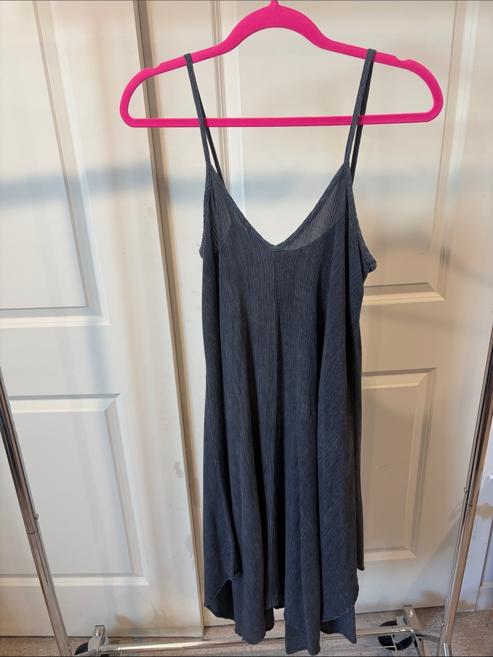 Final Touch Charcoal Gray Midi Slip Dress